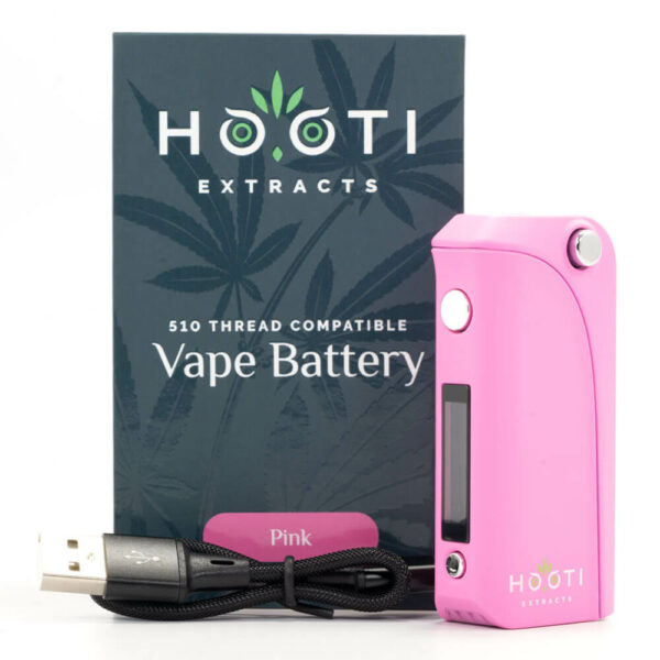 Hooti-510-Vape-Battery-Pink-2-600x600-1-1.jpg 510 THREAD BATTERY (HOOTI EXTRACTS) - Image 1