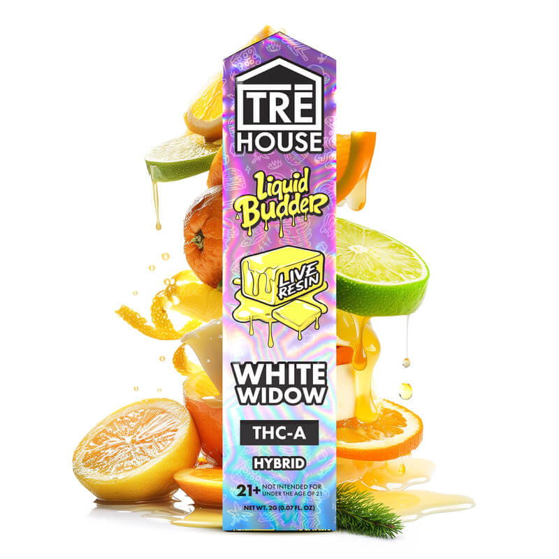 trehouse-photo-render-2g-vape-pen-white-widow-fp-may-03-2024-1-1.jpg Tre House Live Resin Liquid Budder THC-A Vape – White Widow – 2g - Image 1